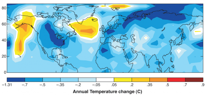 File:MAP - World GCM model of Maunder Minum Temperature Change (NASA GISS, 2001).png