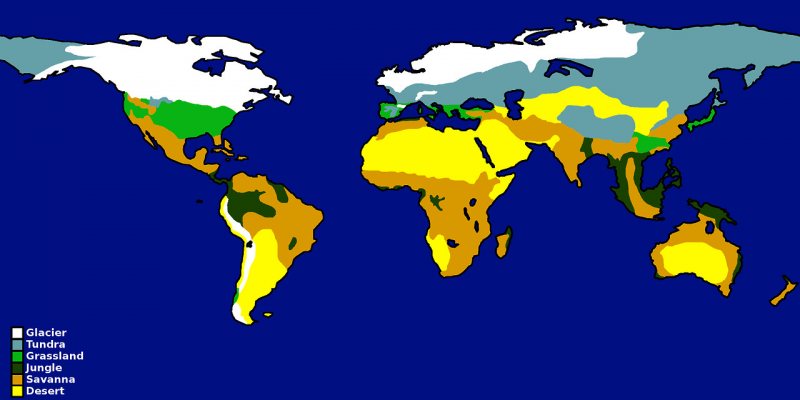 File:MAP - World Map of the last Glacier, Tundra, Grassland, Jungle, Savanna & Desert Areas c. 20.000 Years Ago.png