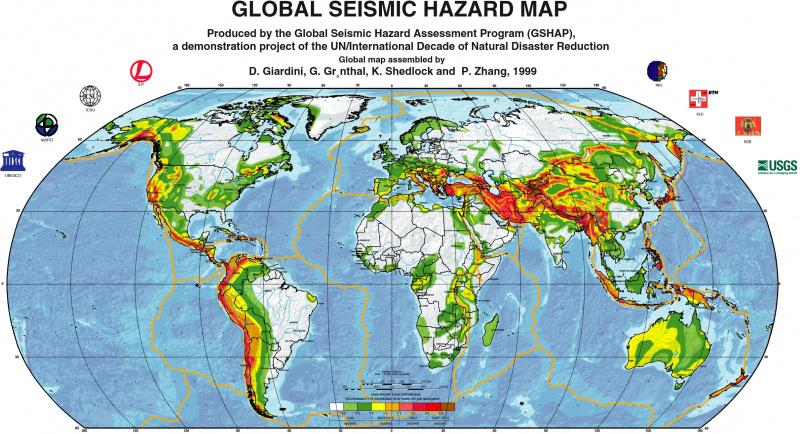 MAP - Global Seismic Hazard Map (GSHAP, 1999).jpg